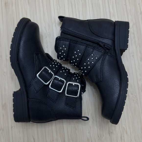 Treasure & Bond Triple Studded Strap Moto Boot - kids Size 11 - Picture 3 of 7